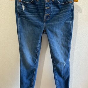 MADEWELL High Rise Blue skinny Jeans